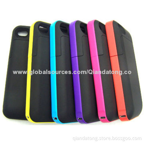 External Battery Cases for iPhone 4/4S, 2,200mAh Battery Capacity